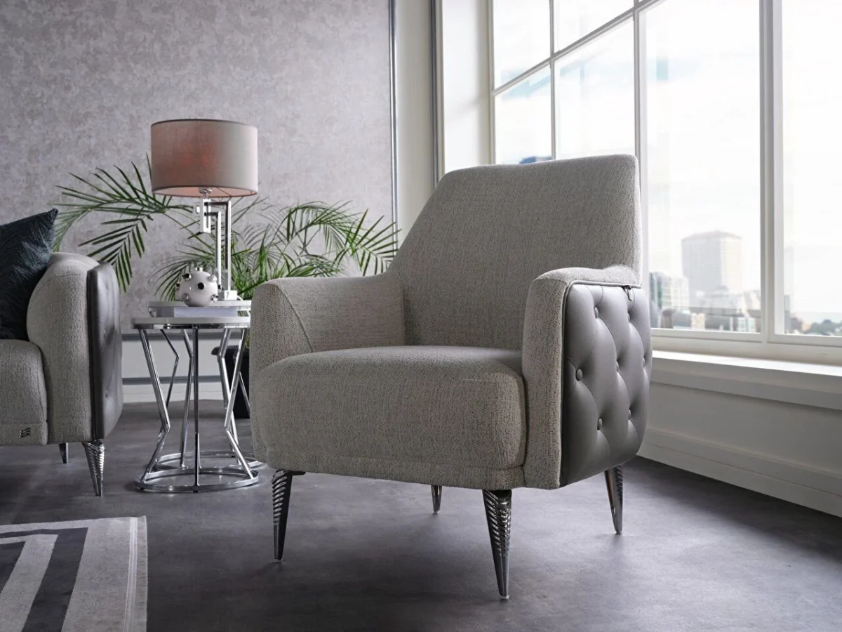 Set canapea Aysa (3+3+B+B) crem - imagine 8