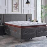 Pat tapitat cu panouri laterale ,noptiere , lada si somiera Quantum Prime