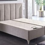 Pat tapitat Sleepy Y cu depozitare si somiera inclusa