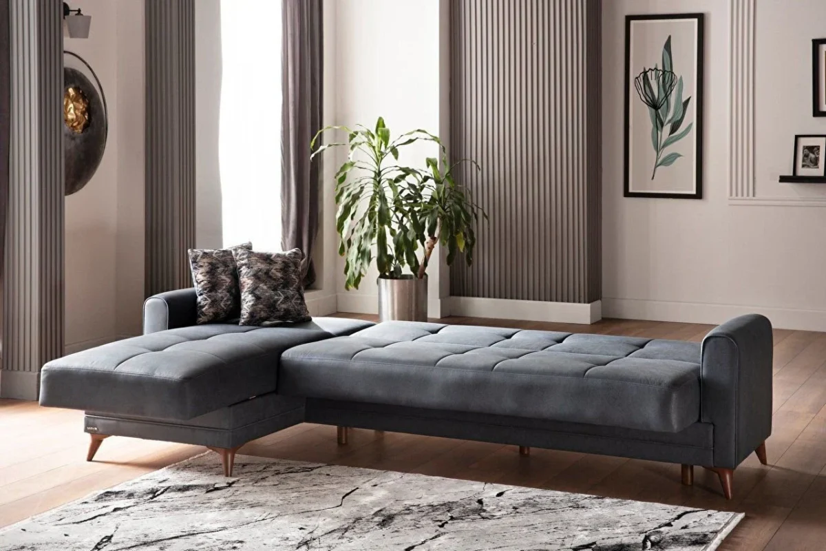 Coltar Star X Large Lounge extensibil cu lada de depozitare si sezlong stanga/dreapta - imagine 6