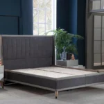 Pat Lena tapitat cu lada si somiera inclusa antracit