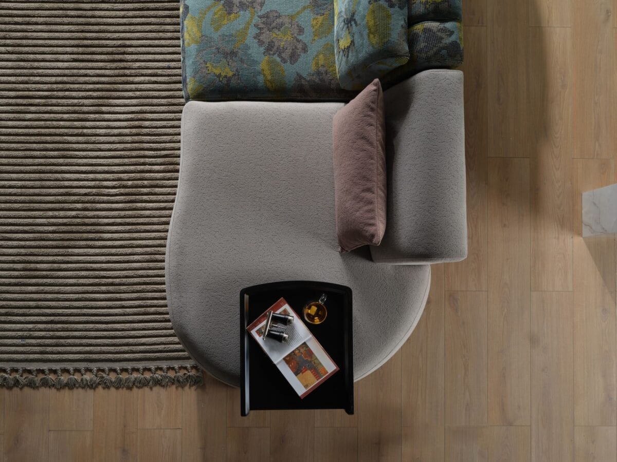 Coltar Teddy modular gri fara tetiere cu sezlong stanga/dreapta - imagine 4