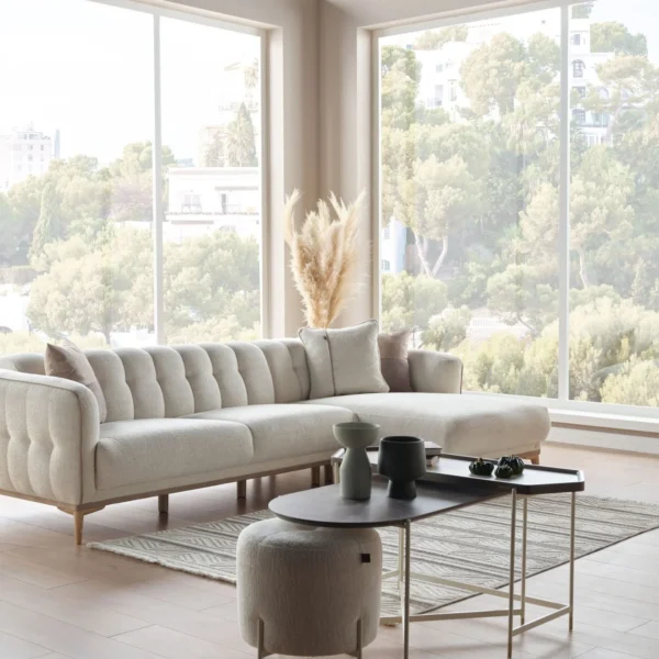 Coltar Mitra  cu sezlong stanga/dreapta ,stofa L 290cm x 157cm