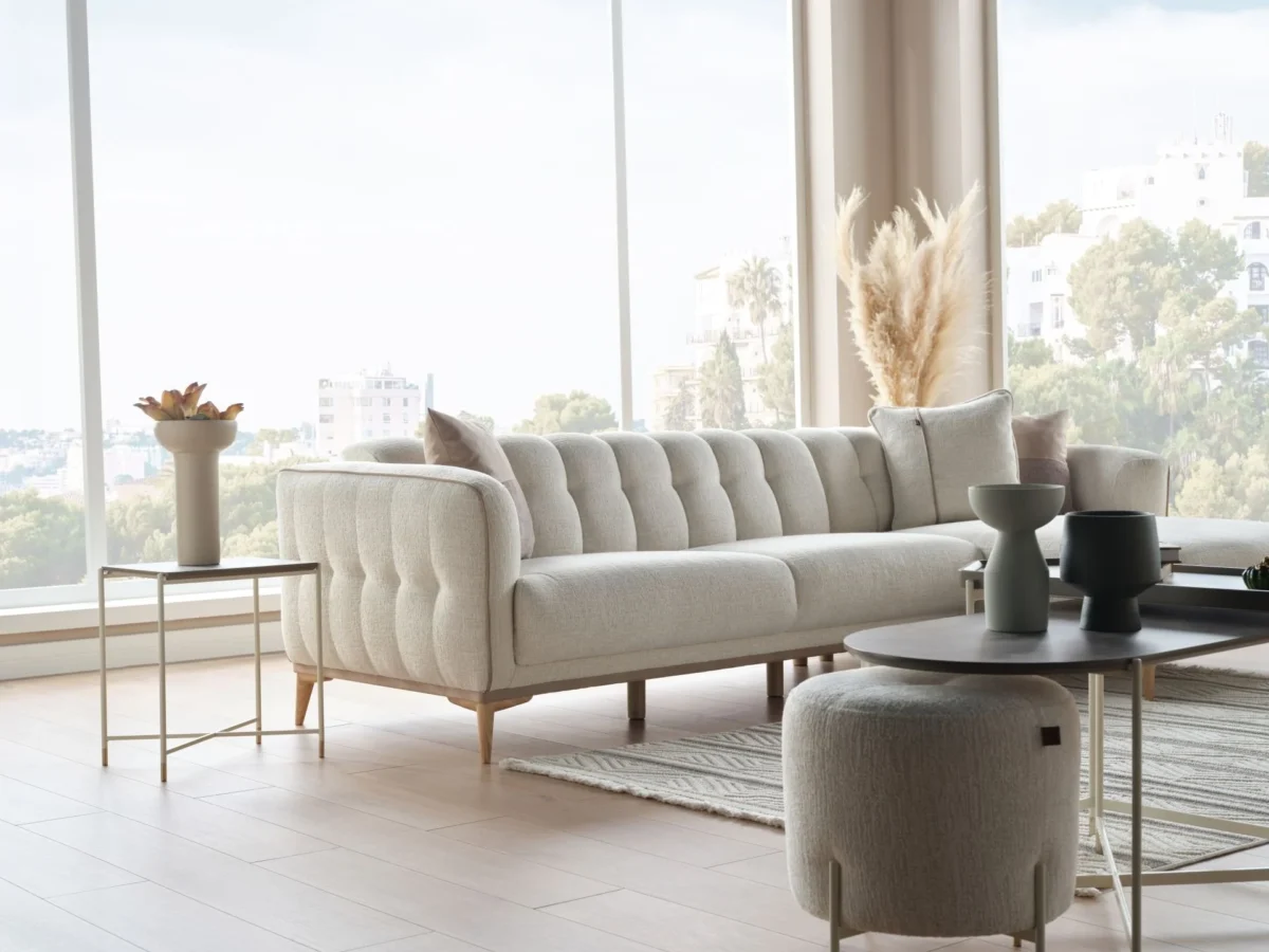 Coltar Mitra  cu sezlong stanga/dreapta ,stofa L 290cm x 157cm - imagine 2