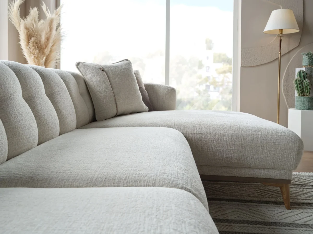 Coltar Mitra  cu sezlong stanga/dreapta ,stofa L 290cm x 157cm - imagine 6