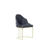 Set 2 scaune Blanca 6289 cu picior metalic gold