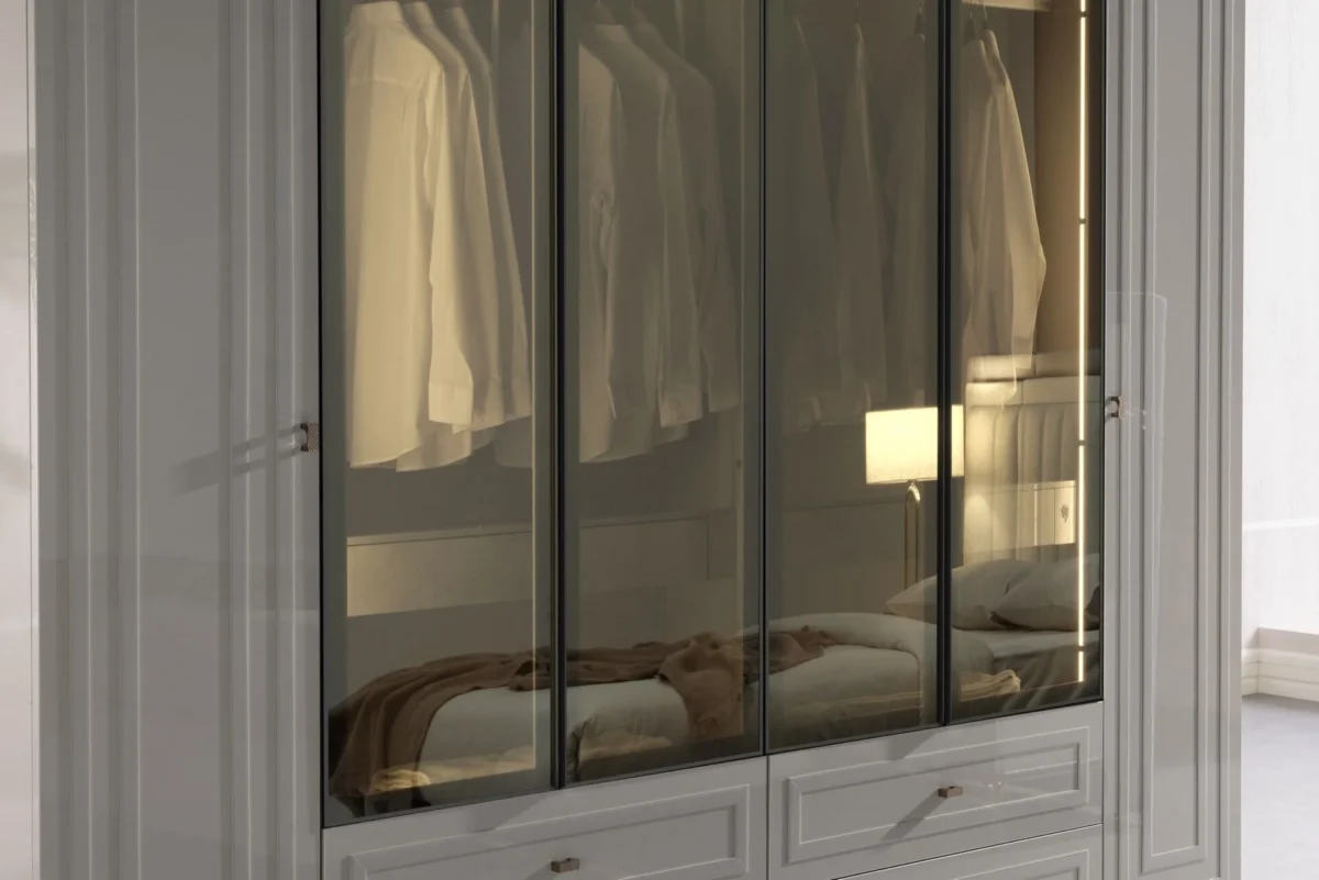 Dressing Briella cu 6 usi sticla si mdf - imagine 11