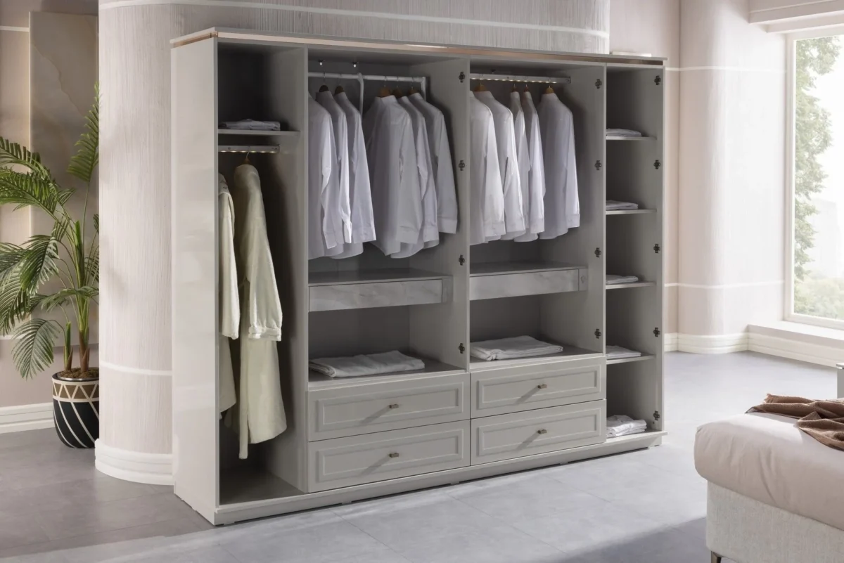 Dressing Briella cu 6 usi cu oglinda si mdf - imagine 4